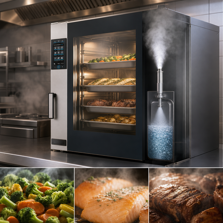 Product image #3 for UNOX ChefTop MIND.Maps Plus 10-Tray Countertop Gas Combi Oven/Steam Oven with Left-Hand Door