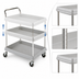 Thumbnail image #3 for Metro Deep Ledge 3-Tier Polymer Utility Bus Cart with Open Base