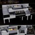 Thumbnail image #3 for Glastender All-In-One Underbar Ice Bin/Cocktail Station with Blender Shelf, Wet Waste Sink, and 10-Circuit Cold Plate, 72-Inch
