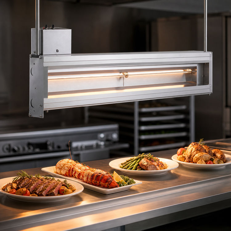 Product image #3 for Vollrath Cayenne 72-Inch Hard Wired High Wattage Strip Heat Lamp