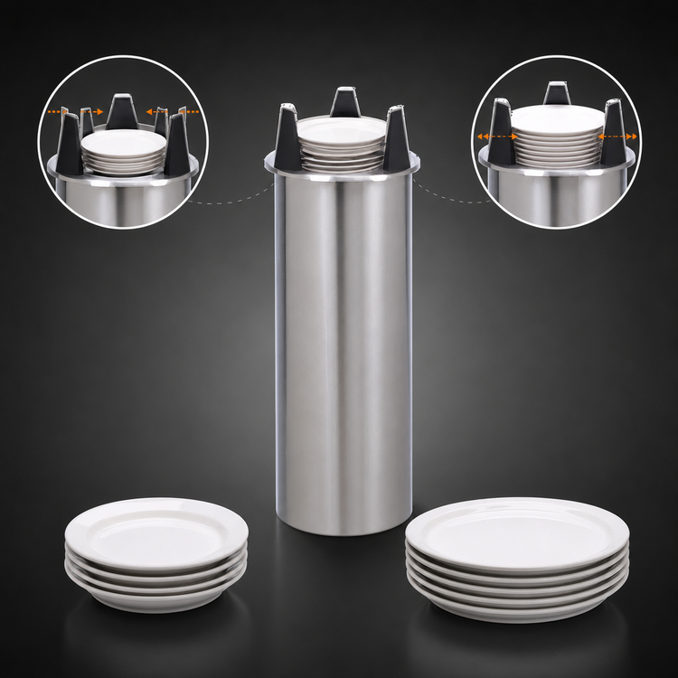 Product image #3 for Director's Choice Adjustable Heated Shielded Drop-In Round Plate Dispenser