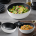 Thumbnail image #3 for American Metalcraft Lift 110 oz Round Angled Melamine Bowl, 11-1/4 Inch Dia. x 5-1/2 Inch H, White with Black Speckles