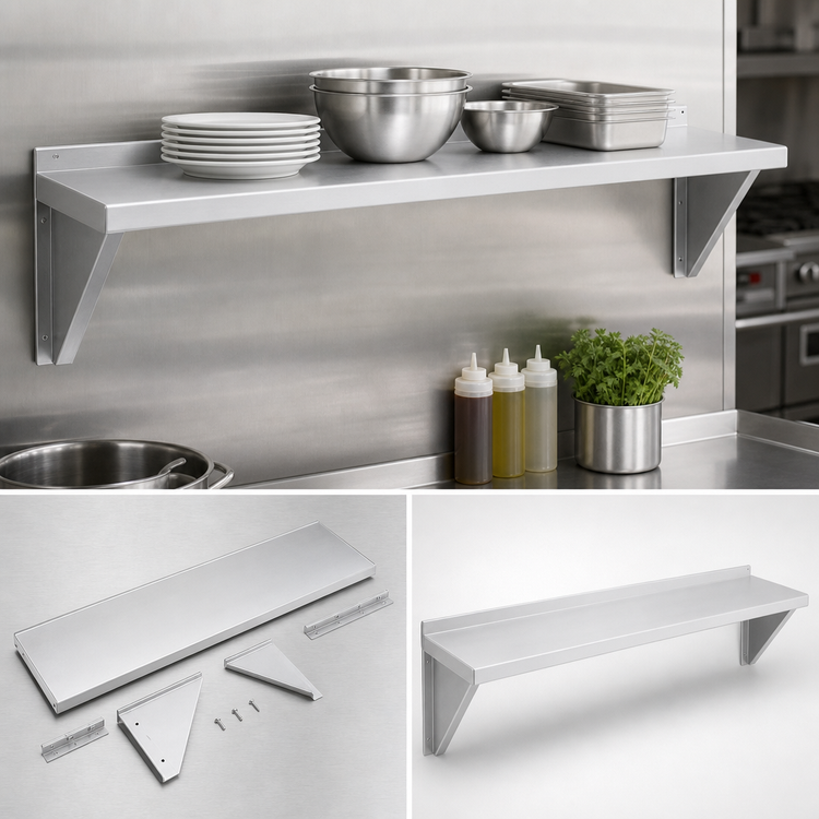 Product image #3 for Channel AWS1236 Solid Knock-Down Aluminum Wall Shelf, 36 x 12 Inches