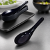 Thumbnail image #3 for Black Melamine Chinese Soup Spoon, 5-5/8 Inch, 1 oz Capacity, Case of 12 Dozen
