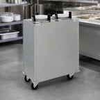 Thumbnail image #3 for Delfield Shelleymatic CAB2-913 Mobile Enclosed Unheated Two-Stack Self-Leveling Round Plate Dispenser for 8.12–9.12" Plates