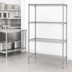 Thumbnail image #3 for Quantum WR74-1460C Chrome Wire Shelving Starter Unit, 60"W x 14"D x 74"H, 4 Shelves, 4 Posts