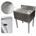 Thumbnail image #4 for BK Resources 12-Inch Wide Freestanding Stainless Steel Underbar Drain Board with Included Drain