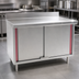 Thumbnail image #3 for Spec-Master Marine Series Enclosed Work Table with Cabinet Base and Hinged Doors, 84 x 30 Inches, 4-1/2 Inch Backsplash