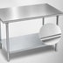 Thumbnail image #3 for Advance Tabco 72-Inch x 30-Inch Flat Top Stainless Steel Work Table with Galvanized Undershelf and Legs