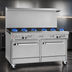Thumbnail image #3 for Southbend Ultimate 60-Inch Commercial Gas Combination Range with 6 Open Burners, 24-Inch Griddle, Convection Oven and Cabinet Base