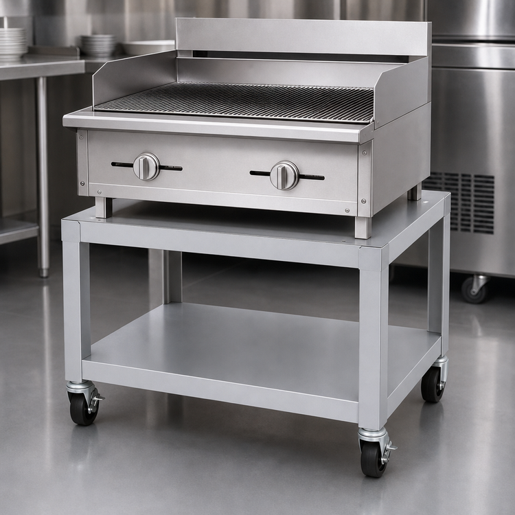 Product image #3 for Garland 24-Inch Stainless Steel Equipment Stand with Open Base and Intermediate Shelf