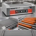 Thumbnail image #3 for Omcan 9-Roller 2-Zone Countertop Electric Hot Dog Roller Grill