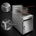 Thumbnail image #3 for Comstock-Castle 10HC 11-Inch Countertop Tube-Type Gas Fryer, 24 lb. Fat Capacity