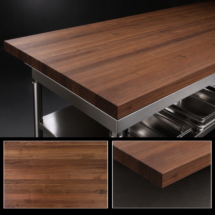 Product image #3 for Boos Block 72-Inch x 27-Inch Full-Length Edge Grain American Black Walnut Kitchen Countertop