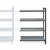 Thumbnail image #3 for Cambro Camshelving Basics Plus 18 x 48 x 84 Inch 4-Shelf Vented and Solid Add-On Polymer Shelving Unit