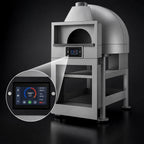 Thumbnail image #3 for Marra Forni Facade EF150G Enclosed Round Gas-Fired Pizza Oven with 59.05-Inch Brick Deck, Programmable Controls, and Stand