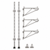 Thumbnail image #3 for Eagle Adjustable Post Wire Wall Mount End Unit - 24 Inch Deep, 54 Inch Posts, Stainless Steel (PWE24-3S)