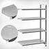 Thumbnail image #3 for Cambro Camshelving Elements XTRA Solid Stationary Add-On Shelving Unit, 30W x 21D x 84H, 4-Tier, Speckled Gray