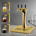 Thumbnail image #3 for Perlick Panther 3-Faucet Countertop Glycol-Cooled Draft Beer Tower with Gold-Plated Finish