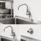 Thumbnail image #3 for Fisher 67644 Wall-Mount Single-Hole Faucet, 12-Inch Swing Spout, Lever Handle, Stainless Steel, 1/2-Inch Female Inlet