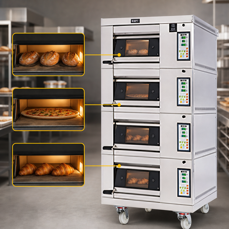 Product image #3 for Artisan Stone Hearth Triple Deck Electric Deck Oven with Programmable Controls