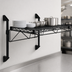 Thumbnail image #3 for Quantum Cantilever Wall-Mount Wire Shelf Kit, 36 x 21 Inches, Black Epoxy Antimicrobial Finish