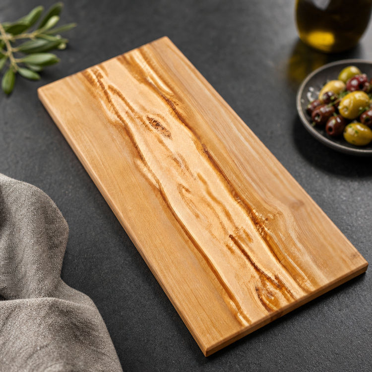 Product image #3 for American Metalcraft Large Olive Wood Rectangular Serving Board, Straight Edge, 18 x 8-3/4 x 3/4 Inches