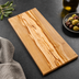 Thumbnail image #3 for American Metalcraft Large Olive Wood Rectangular Serving Board, Straight Edge, 18 x 8-3/4 x 3/4 Inches