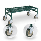 Thumbnail image #3 for Metro Super Erecta MHP55K3 Mobile Wire Dunnage Rack, 24 x 48 Inches, Green Epoxy-Coated, Removable Mat, 800 lb Capacity
