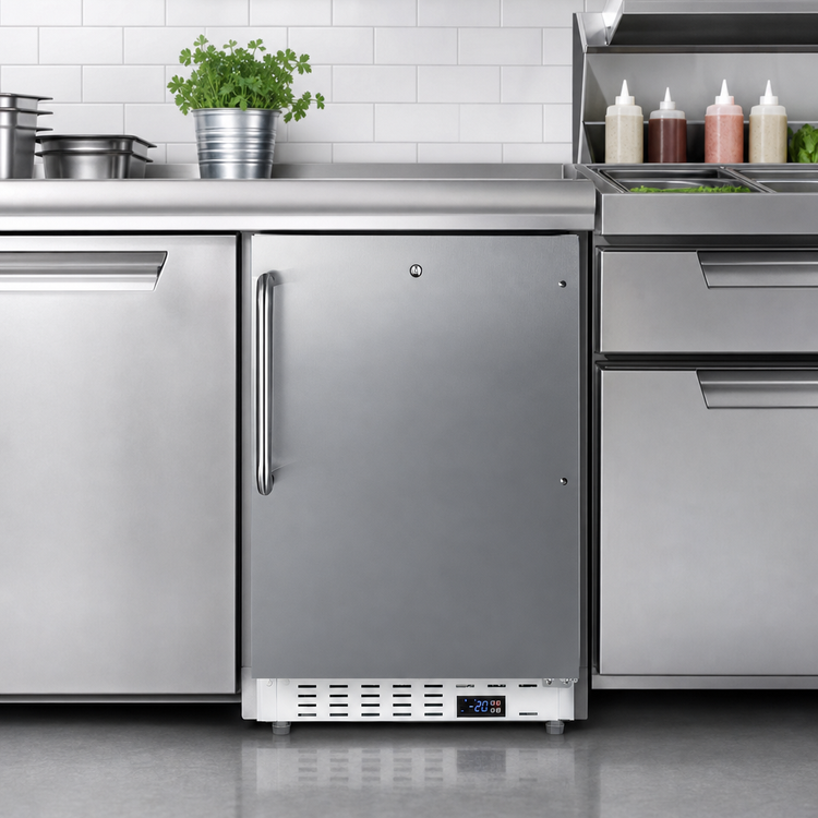 Product image #4 for Summit Appliance SCF505SSTBADA Upright Undercounter All-Freezer with Stainless Steel Door and 32-Inch Height