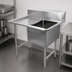 Thumbnail image #3 for John Boos B Series 1-Compartment Commercial Sink with Left Drainboard, 24 x 24 x 14 Bowl
