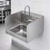 Thumbnail image #3 for Wall-Mounted Stainless Steel Hand Sink with 4-Inch Electronic Sensor Faucet