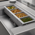 Thumbnail image #3 for Vollrath Short-Side 4-Pan Marine Grade Stainless Steel Hot Drop-In Well, 208-240V, Thermostatic Controls