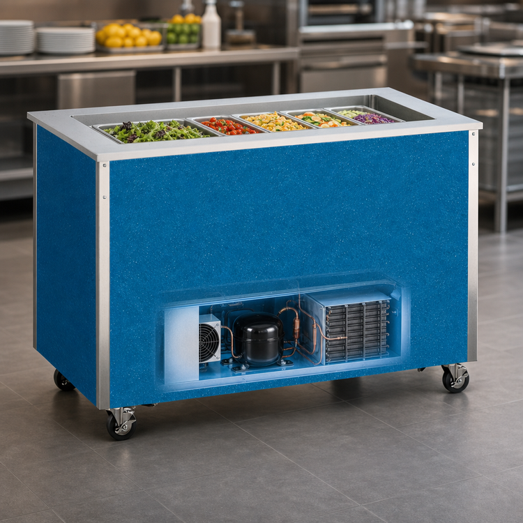 Product image #4 for Vollrath 4-Series Signature Server® 88-Inch Modular Refrigerated Cold Food Station, 6-Pan, Stainless Top