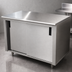 Thumbnail image #3 for Advance Tabco Special Value Series Economy Enclosed Work Table with Sliding Doors, 48 x 24 Inch, 16-Gauge 304 Stainless Steel Top