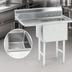 Thumbnail image #3 for Advance Tabco 1-Compartment Fabricated Sink with 24-Inch Left Drainboard, 30 x 24 x 14-Inch Bowl
