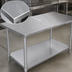 Thumbnail image #3 for John Boos Stallion 60-Inch x 36-Inch 16-Gauge 300 Series Stainless Steel Flat-Top Work Table with Galvanized Base and Adjustable Undershelf