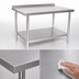 Thumbnail image #3 for Klinger's Trading Heavy Duty 18/430 Stainless Steel Work Table with 2-Inch Rear Up-Turn, 84 x 24 Inches