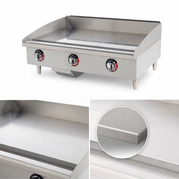 Product image #3 for Star-Max 36-Inch Heavy Duty Electric Countertop Griddle with Polished Steel Plate