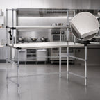 Thumbnail image #4 for Metro Super Erecta® Hot EZHS60W-KIT 60-Inch x 24-Inch Stainless Steel Heated Shelf Workstation, Open Base, Overhead Wire Shelf, 120V