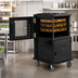 Thumbnail image #4 for Cambro Ultra Camcart® H-Series Heated Front-Loading Food Pan Carrier, 2-Compartment, 110V, Heavy-Duty Casters, Black