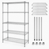 Thumbnail image #3 for Quantum Stationary 5-Shelf Wire Shelving Starter Kit, 42 Inch W x 30 Inch D x 74 Inch H, 304 Stainless Steel