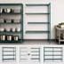 Thumbnail image #3 for EagleGard 4-Tier Wire Add-On Shelving Unit with QuadTruss Design, 42 x 24 x 63 Inches, Blue-Green Hybrid Epoxy Finish