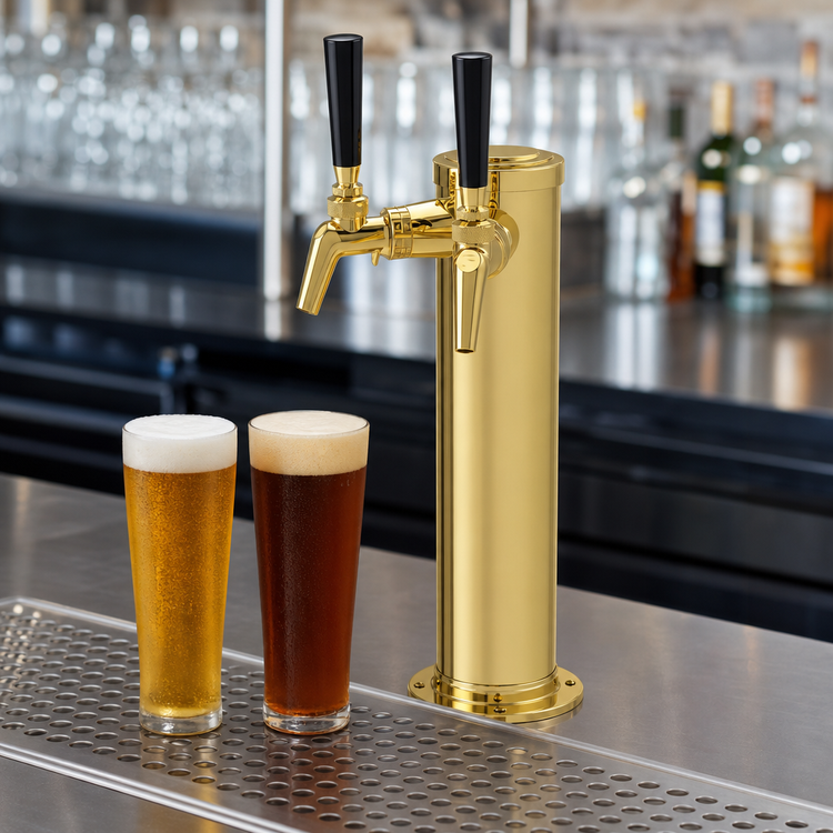 Product image #3 for Perlick 2-Faucet Air-Cooled Countertop Draft Arm Beer Tower