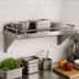 Thumbnail image #3 for John Boos Cucina Mensola Grandé 24-Inch Wall-Mounted Stainless Steel Shelf with Galley Rail