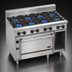 Thumbnail image #3 for Jade Bistro 48-Inch Shallow-Depth Heavy-Duty Gas Restaurant Range with 8 Open Burners and Standard Oven