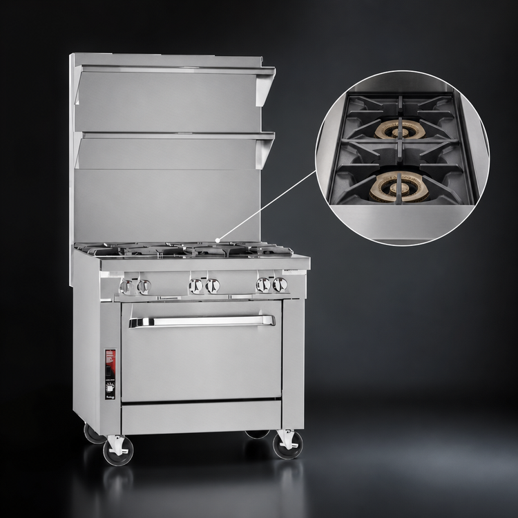 Product image #3 for Southbend Platinum Heavy Duty 18-Inch Gas Range with 2 Open Burners and Cabinet Base