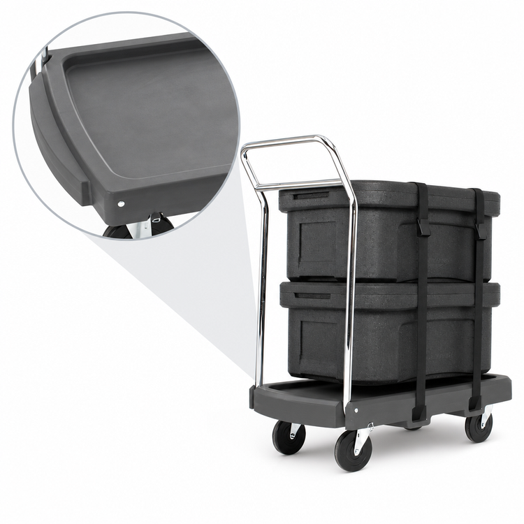 Product image #4 for Vollrath Flatbed Utility Dolly with Recessed Top Surface, 350 lb Capacity, 5-Inch Casters
