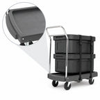 Thumbnail image #4 for Vollrath 1694 Flatbed Utility Dolly, Recessed Top, 350 lb Capacity, Webbed Straps, 5-Inch Casters