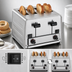 Thumbnail image #3 for Waring Commercial Heavy-Duty 4-Slot Switchable Bread/Bagel Pop-Up Toaster